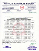 2nd Merit List and Waiting List - BEd-SE - ID - 2023-25