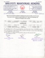 4th Merit and Waiting List Only for ST Students - DEd-SE - IDD - 2024-26
